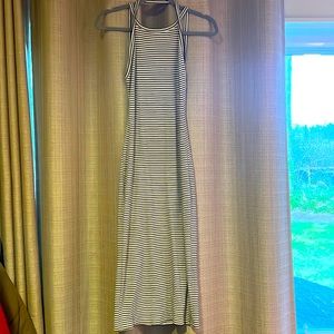 Urban outfitters silence + noise cotton striped midi dress open back